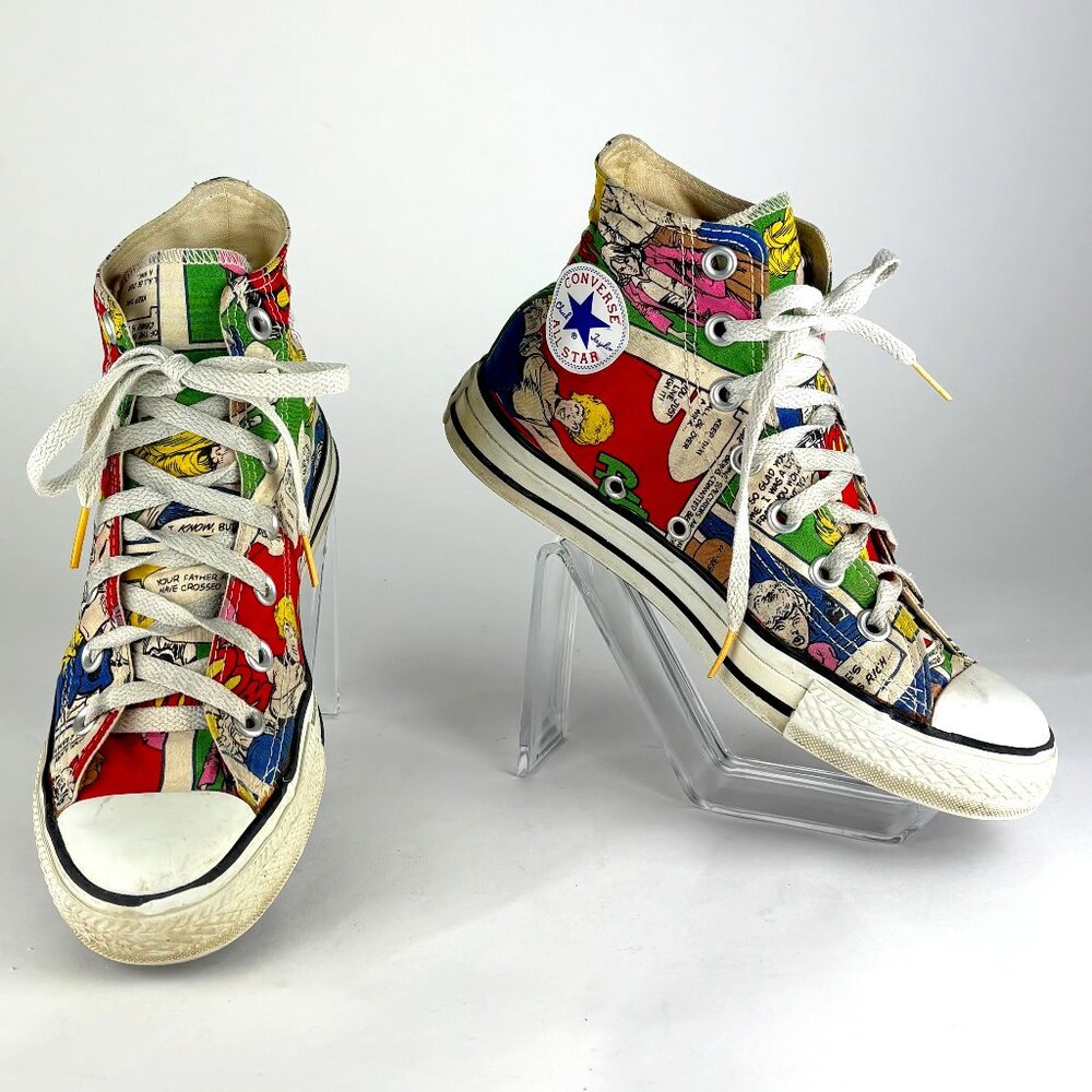 Vintage Converse Chuck Taylor All Star Comic Strip High Top Sneakers Sz. 6